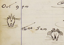Sketch from Kings Arms Visitor Book